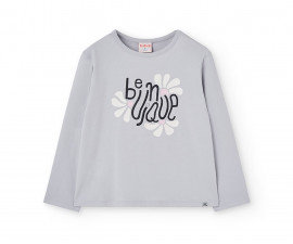 Boboli B&W Garden 402118/8146 - Тениска с дълъг ръкав, момиче, 6-12 г.