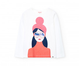 Boboli Nordic Way 432065/1111 - Тениска с дълъг ръкав, момиче, 6-12 г.