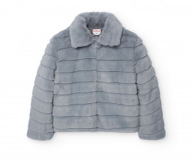 Boboli Ballet Couture 722090/8105 - Кожено палто с косъм, момиче, 6-12 г.