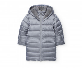 Boboli Ballet Couture 722225/8105 - Дълго ватирано яке с качулка и цип, момиче, 6-12 г.