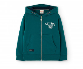 Boboli Go with the Flow 502131/4733 - Суитшърт с качулка и цип, момче, 7-12 г.