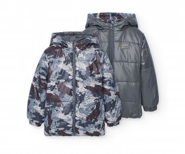 Boboli Neighbourhood 512200/9716 - Двулицево ватирано яке с качулка и цип, момче, 7-12 г.