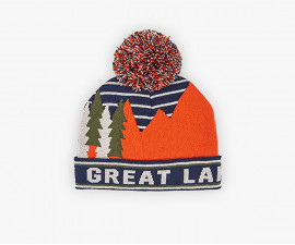 Boboli The Great Lakes 592062/2440 - Плетена шапка с пискюл, момче, M/50-XXL/56