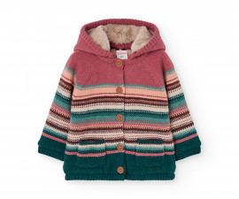 Boboli Enchanted Land 232186/3944 - Ватирано плетено яке с качулка, момиче, 12 м.-6 г.