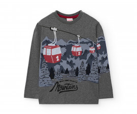 Boboli Let's Ski 532055/8125 - Тениска с дълъг ръкав, момче, 7-12 г.