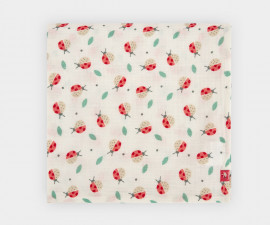 Boboli Lucky Animals 113050/9822 - Бебешко муселиново одеяло, момиче, UNIC