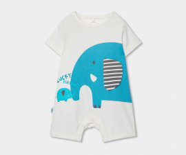 Boboli Lucky Animals 213039/1111 - Летен бебешки къс гащеризон, момче, 3-12 м.