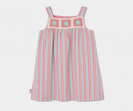 Boboli Palm Beach 333098/9805 - Поплинова рокля с презрамки, момиче, 2-8 г.