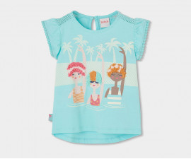 Boboli Palm Beach 333100/4544 - Тениска с къс ръкав, момиче, 2-8 г.