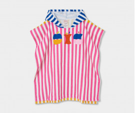 Boboli Apple Game 343190/9811 - Хавлиено пончо с качулка, момиче, S-M