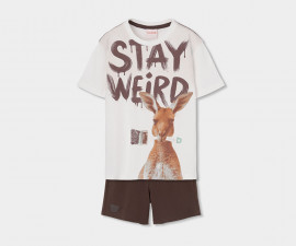 Boboli Hop&Jump 533102/1111 - Комплект тениска с къс ръкав и бермуди, момче, 2-8 г.