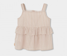 Boboli Natural Glam 723013/9797 - Топ с къдрици вискоза и лен, момиче, 4-8 г.