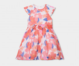 Boboli Freesia 753005/9813 - Рокля шифон с къс ръкав, момиче, 4-8 г.