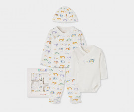 Boboli New Born Packs 204006/9766 - Комплект за изписване 4 части, момиче, 00-1 м., ръст: 44-56 см.