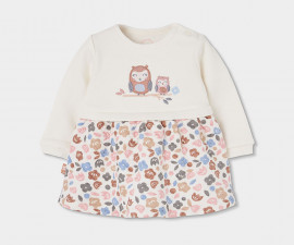 Boboli Little Owl 114039/1111 - Рокля с дълъг ръкав, момиче, 6-18 м., ръст: 68-86 см.