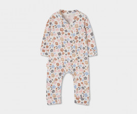 Boboli Little Owl 114062/9883 - Плюшен гащеризон с цип, момиче, 0-9 м., ръст: 50-74 см.