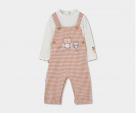 Boboli Little Owl 214018/9884 - Комплект боди с дълъг ръкав и гащеризон, момче, 6-18 м., ръст: 68-86 см.
