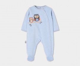 Boboli Little Owl 214052/2655 - Плющен гащеризон с ходило и цип, момче, 0-9 м., ръст: 50-74 см.