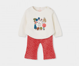 Boboli Enchanted Forest 134020/1111 - Комплект блузка и панталон, момиче, 6-18 м., ръст: 68-86 см.