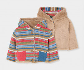 Boboli Enchanted Forest 234100/7459 - Двулицево палто с качулка, унисекс, 6-18 м., ръст: 68-86 см.