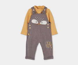 Boboli Sweet Squirrels 254012/7418 - Комплект боди с дълъг ръкав и гащеризон, момче, 6-18 м., ръст: 68-86 см.