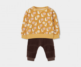 Boboli Sweet Squirrels 254034/9897 - Комплект суитшърт с панталон, момче, 6-18 м., ръст: 68-86 см.