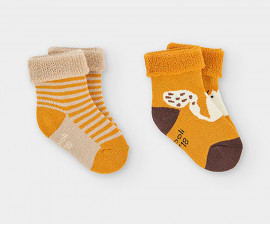 Boboli Sweet Squirrels 294005/1230 - Бебешки термочорапи, 2 чифта, унисекс, размер: 16/18-22/24