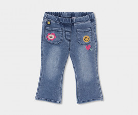 Boboli Good Things 304029/BLUE - Дънки с апликации, момиче, 2-8 г., ръст: 92-128 см.