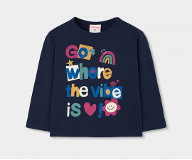 Boboli Good Things 304074/2440 - Тениска с дълъг ръкав, момиче, 2-8 г., ръст: 92-128 см.