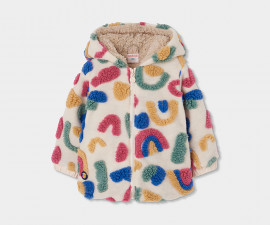 Boboli Good Things 304197/7442 - Палто с качулка и цип, момиче, 2-8 г., ръст: 92-128 см.