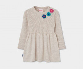 Boboli Winter Blooms 314132/7461 - Плетена рокля с дълъг ръкав, момиче, 2-8 г., ръст: 92-128 см.