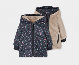 Boboli Preppy Girl 324199/9949 - Двулицево яке с качулка и цип, момиче, 2-8 г., ръст: 92-128 см.