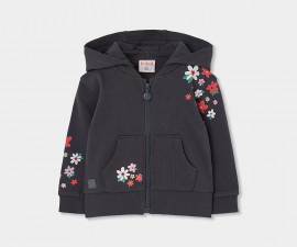 Boboli Preppy Girl 324201/8116 - Суитшърт с качулка и цип, момиче, 2-8 г., ръст: 92-128 см.