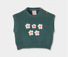 Boboli Tiny Petals 334099/4769 - Плетен елек, момиче, 2-8 г., ръст: 92-128 см.
