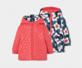 Boboli Tiny Petals 334167/5178 - Двулицево яке с качулка и цип, момиче, 2-8 г., ръст: 92-128 см.