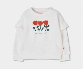 Boboli Tiny Petals 334178/1111 - Суитшърт, момиче, 2-8 г., ръст: 92-128 см.