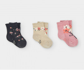 Boboli Basics 494063/3864 - Къси чорапи, 3 чифта, момиче, размер: 19/21-36/40