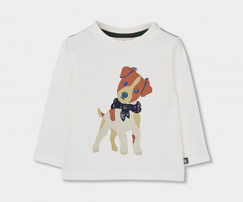 Boboli Jack Russell 824059/1111 - Тениска с дълъг ръкав, момче, 2-8 г., ръст: 92-128 см.