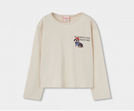 Boboli French Heart 404176/7464 - Тениска с дълъг ръкав, момиче, 7-10 г., ръст: 122-140 см.
