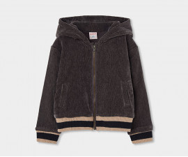 Boboli Twinkle Mood 784144/7466 - Суитшърт с качулка и цип кадифе, момиче, 6-10 г., ръст: 116-140 см.