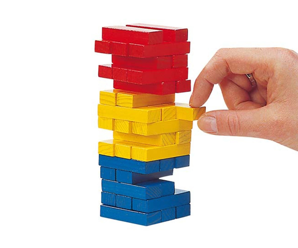 детска играчка цветна балансна кула Goki