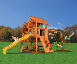 Детски център за игра навън Rainbow Playgrounds America - Double Decker
