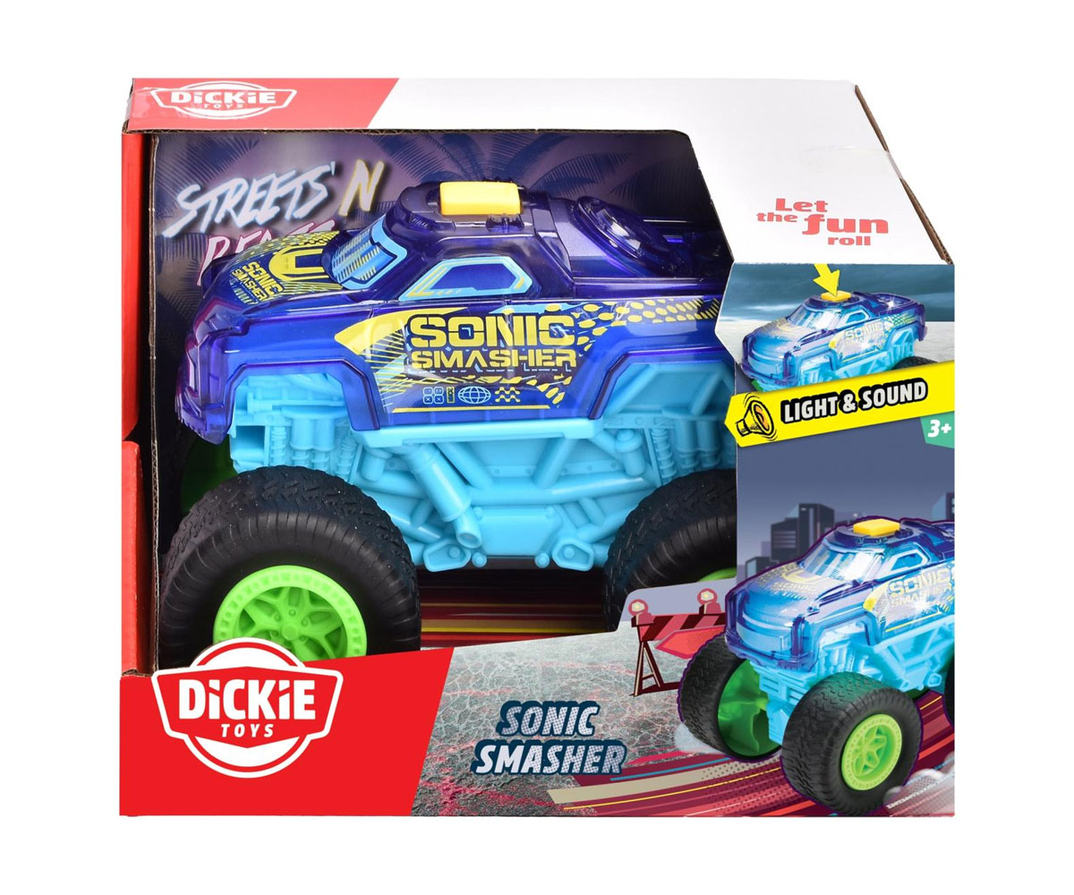Детски комплект за игра Dickie - Светещ джип със звук Sonic